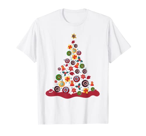 Idea de cuencos de césped de Navidad y árbol de Navidad Bolos de césped de Navidad Camiseta