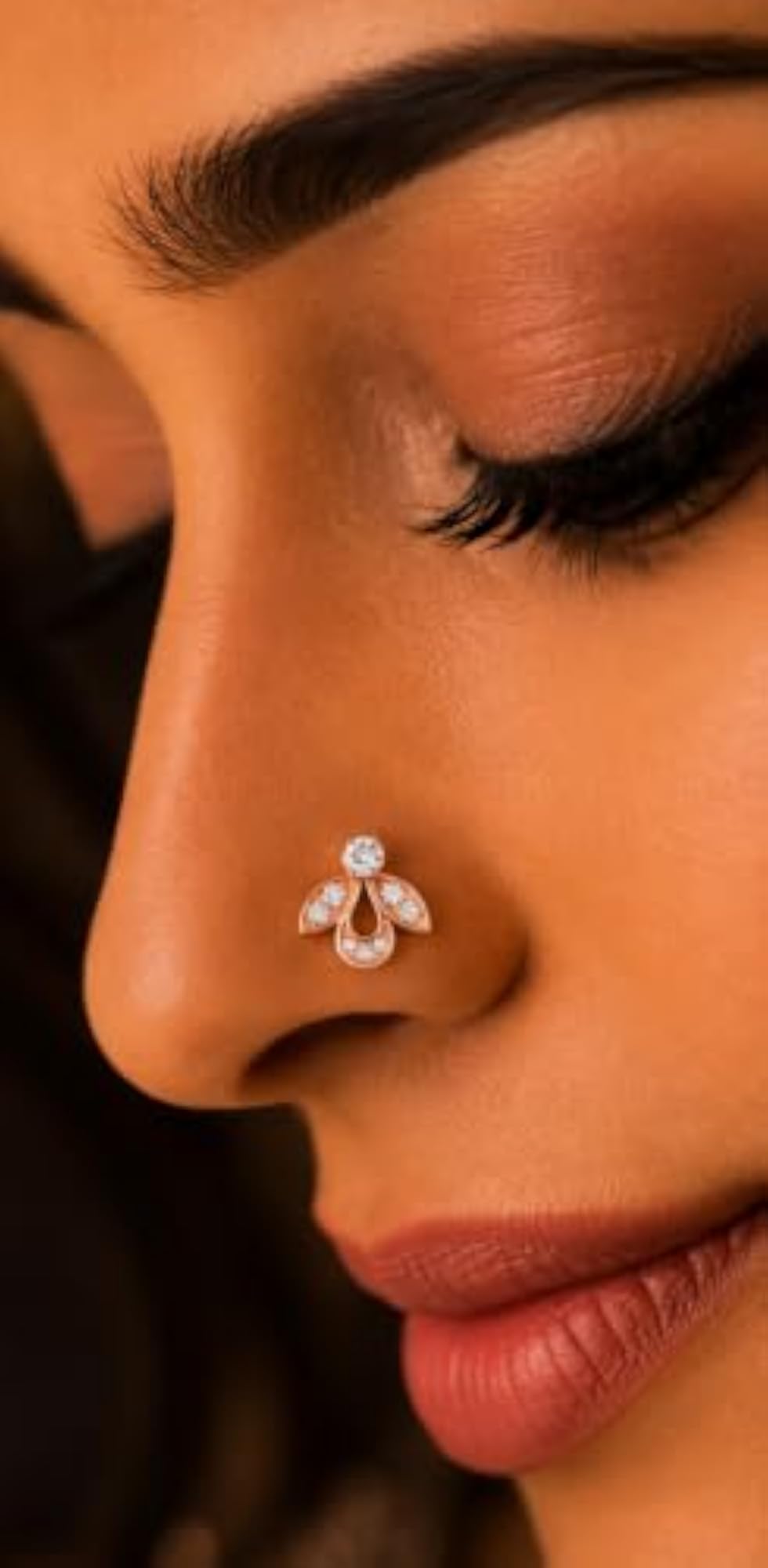 The Gauri Lab-Grown Diamond Nose Pin, Elegant Gift
