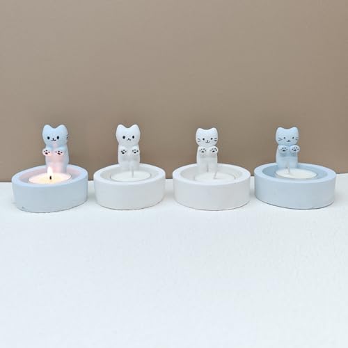 Moule chat pour bougeoir en silicone durable de haute précision coulée résine
