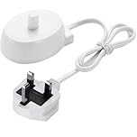 Electric Toothbrush Charger for Oral B UK, Inductive Electric Toothbrush Replacement Charging Base Compatible with Braun Oral B Type 3757 , UK 3 Pin Plug