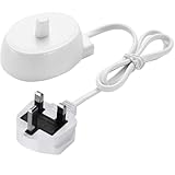 Electric Toothbrush Charger for Oral B UK, Inductive Electric Toothbrush Replacement Charging Base Compatible with Braun Oral B Type 3757 , UK 3 Pin Plug