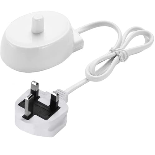 Electric Toothbrush Charger for Oral B UK Inductive Electric Toothbrush Replacement Charging Base Compatible with Braun Oral B Type 3757  UK 3 Pin Plug