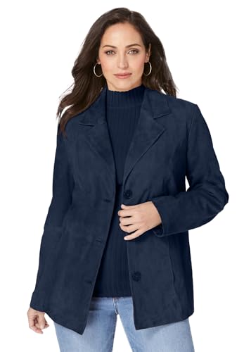 Jessica London Women's Plus Size Suede Blazer