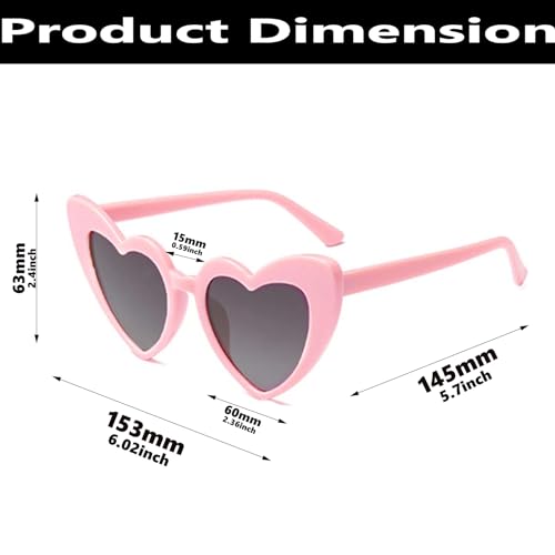 10 Pairs Heart Shaped Sunglasses for Women Fun Heart Glasses Pack for Bride Bachelorette Party Favors Gifts2