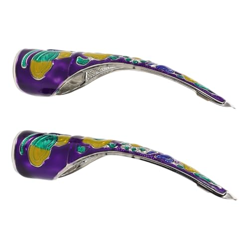 GANAZONO Anillos para Uñas Estilo Antiguo 8Cm Metálicos para Cosplay de Reina Puntas Desmontables para Disfraz Histórico Accesorios para Mascaradas Fiestas y Sesiones de Fotos