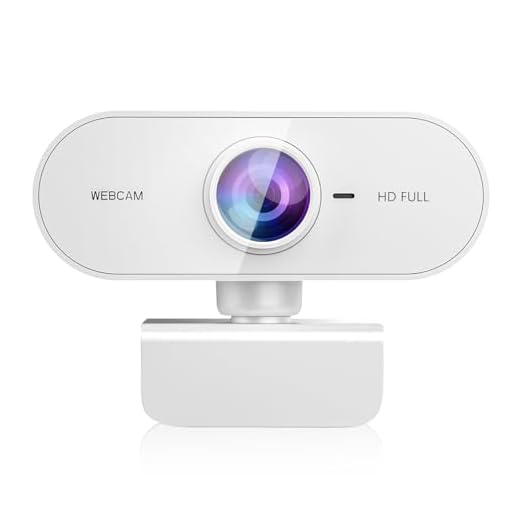 Webcam pc con Microfono, Web Cam Full hd 1080P 30fps usb pc Camera, Rotazione di 360 Gradi Plug & Play Web Camera per Windows Macos Linux Zoom Streaming Youtube Skype Gaming Video