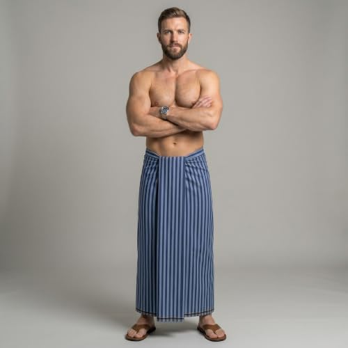 Image of Men's Cotton Lungi | Soft Breathable Wrap Around Lungi | Comfortable Daily & Home Wear for Men