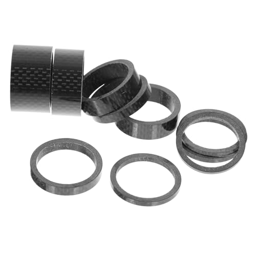 Hemoton 11Pcs Carbon Fiber Bicycle Headset Spacers Durable and Lightweight Stem Spacers for Enhanced Cycling Experience Compatible with Various Bikes and Components