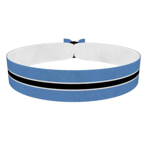 Druck-Palast Bracelet Botswana - Bijou en satin waterproof - Accessoire de mode tendance - Idée cadeau patriotique - Bracelet unisexe pour événements sportifs - Accessoire fan coloré