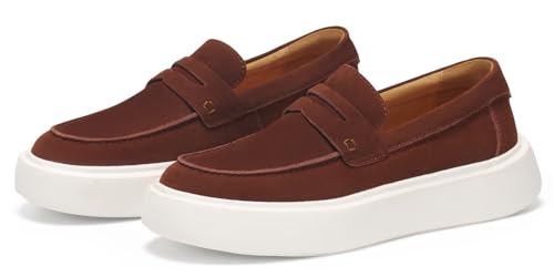 Image of Journey West Suede Slip-on Penny Loafers Sneakers Shoes for Women
