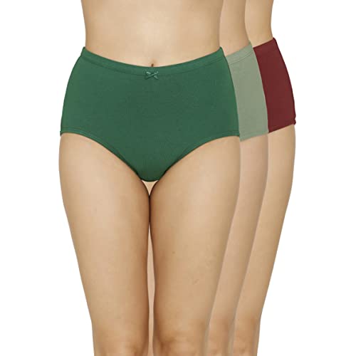 Image of Amante Solid High Rise Full Coverage Full Brief Panties (Pack of 3)