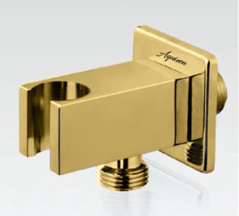 Aquieen Wall Mount Hand Shower & Health Faucet Holder Bracket with Angle Valve for Bathroom with Water Outlet, 1/2" NPT Wall Handshower Supply Elbow, Polished (Gold) (B0CXM7VHQ7) Amazon Price History, Amazon Price Tracker