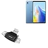 BoxWave Smart Gadget Compatible with Blackview Tab 60 – AllReader SD Card Reader, microSD Card Reader SD Compact USB – Jet Black
