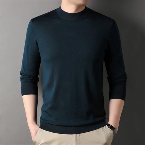 Men’S Lightweight Round Neck Sweater Thin Knit Pullover Long Sleeve Breathable Spring Fall Daily Casual Wear3