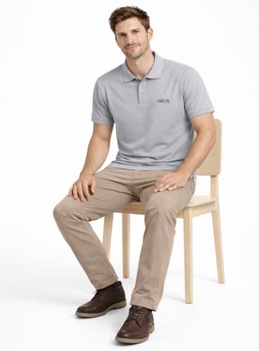 Image of 3BROS Men's Polo Neck Polyester T-Shirt Half Sleeve Regular Fit Casual Wear for Men Breathable Easy Care Fabric Smart Collar Top | Pack of 1