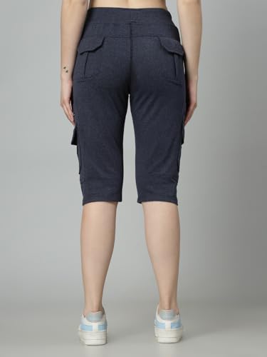 Image of UZARUS Womens Cargo Capri Shorts with 9 Pockets