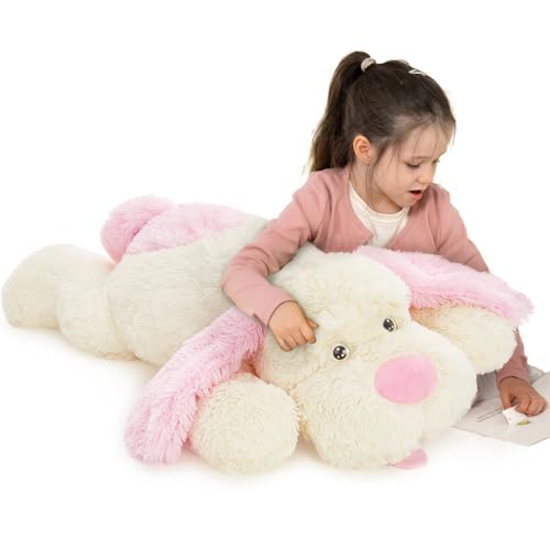 Image of MaoGoLan Giant Stuffed Puppy Dog Big Plush Extra Large Stuffed Animals Soft Plush Dog Pillow for Girls Kids 31 inch
