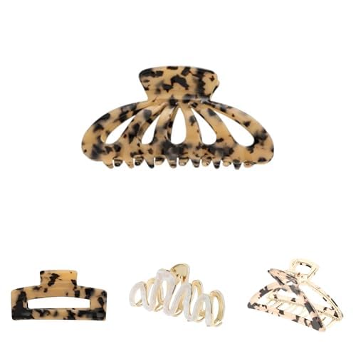 Zenner Haarklammern Marmor-Set – Deluxe Haarspangen 9cm & 14cm + Gold-Optik – Stilvolles Haar-Accessoire-Geschenkset