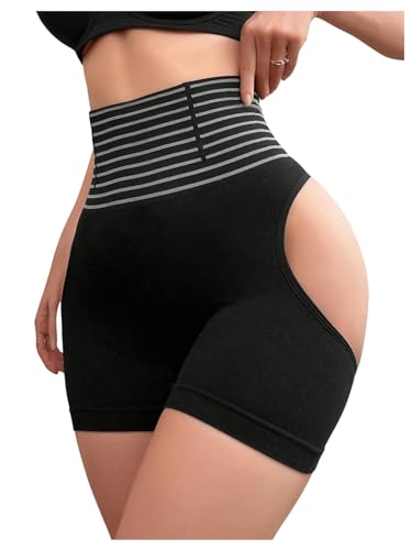 SweatyRocks Women's High Waist Cut Out Shapewear Tummy Control Boyshorts Butt Lifter Body Shape Panties Underwear Shorts2