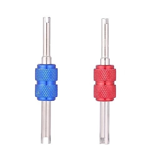 Cabilock 2Pcs Valve Core Removal Tool Durable Tire Stem Installer Repair Tool Red Blue for Trucks Motorcycles Bicycles Atvs