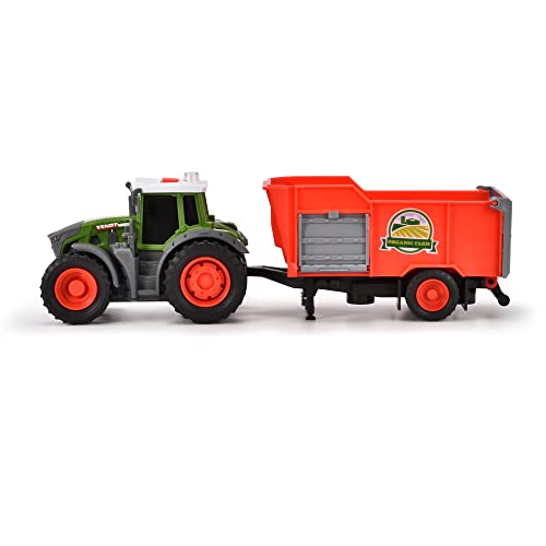 Dickie Toys - Fendt Traktor mit Anhänger (26 cm) Spielzeug für Kinder ab 3 Jahren mit Freilauf-Mechanik, Licht, Sound… – Bild 4