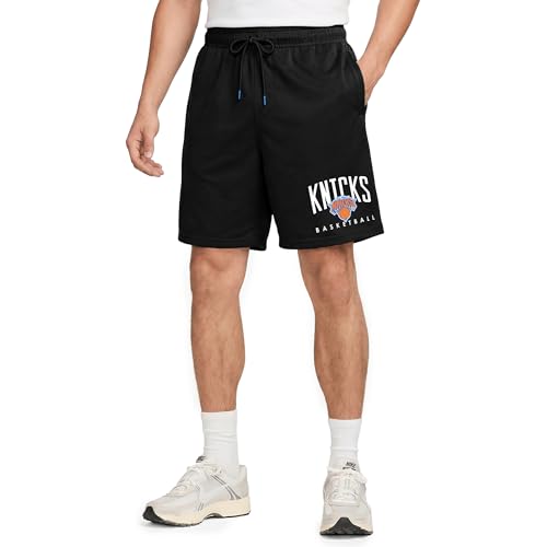Ultra Game Mens NBA Official Soft Air Mesh Teamster Basketball Shorts - Classic Fit New York Knicks Black 3X-Large