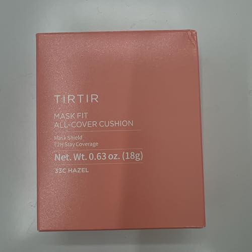 Image of TIRTIR Mask Fit All Cover Pink Cushion Foundation | High coverage, Velvety Matte Finish, Lightweight, Flawless, Corrects Redness, Korean Cushion (#33C Hazel, Full Size, 0.63 Fl Oz)