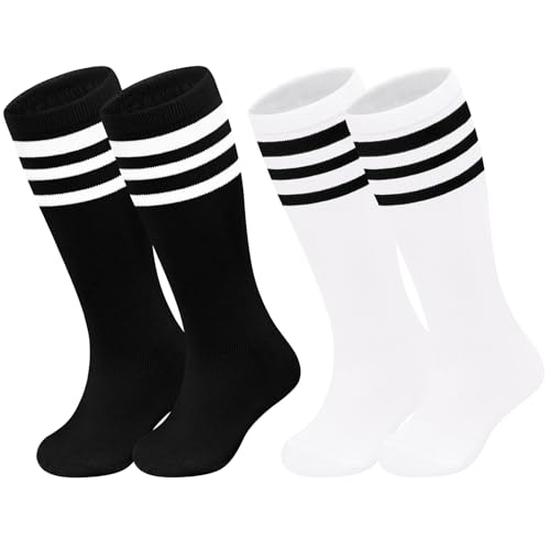 Sarfel Kids Soccer Socks 4-6 Years Toddler Soccer Socks Kids 4-6 Knee High Socks for Girls Uniform Sock Toddler Baseball Socks