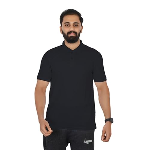 Image of VELOREX Men's Tshirts Polyester Solid Half Sleeves Sports Regula Fit Polo T Shirt for Men
