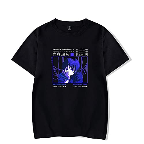 WJHYWDH Serial Experiments Lain New Anime T-Shirt Merch Casual