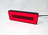 2' Receiver Tow Hitch Brake Reverse Sequential Signal Light Cover Red Reflector Small Square Pixel Bright LED RV SUV Van Truck Rectangler with Plug
