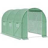 Gewächshaus, Foliengewächshaus mit vielen Fenstern für eine bessere Luftzirkulation MR4003CH 3x2x2 m