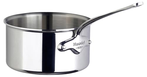 Mauviel Mauviel1830 M'Cook 5210 - Casseruola, Acciaio Inossidabile Multistrato, Inox, 20 cm