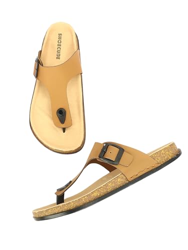 Image of Men V-Shape Thong Slippers | Casual Flip-Flops | Slippers for Men | Lightweight Rubber Sandals | Comfortable Anti-Slip Footwear