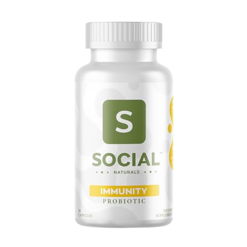 Social Naturals Immunity Probiotic | 20 Billion CFU | Prebiotic Inulin | Gut Health & Immune Support...