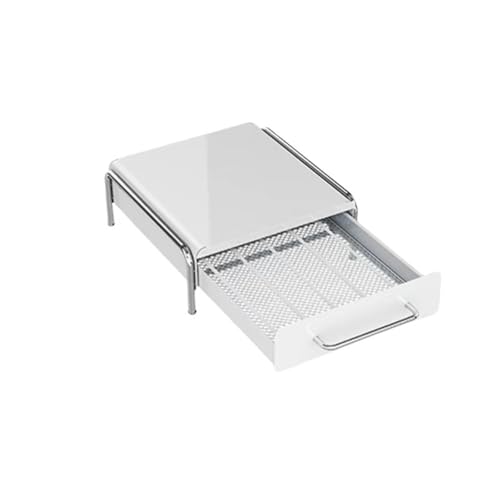 SIzlaho 家庭用コーヒーカプセル収納ラック、コーヒーマシンベースデスクトップ、キッチンウォーターバーカウンタートップ、引き出し式大容量、ティーバッグ収納ラック、コーヒーマシンの下の収納キャビネット、省スペース、小物整理、オフィスコーヒーテーブル (ホ