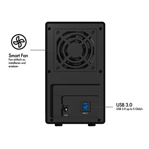 Discos duros SATA caja externa de 2 bahías USB 3.0 eSATA con soporte RAID y JBOD 4