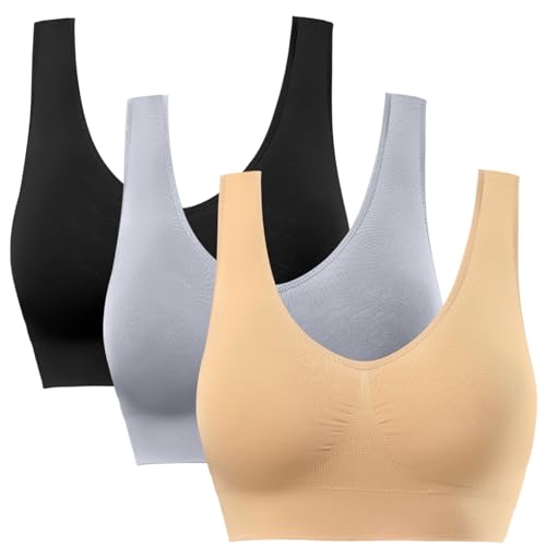 Image of BESTENA Comfort Bra, Seamless Removable Pads Sleep Bras, Yoga Bra, Sports Bras for Women