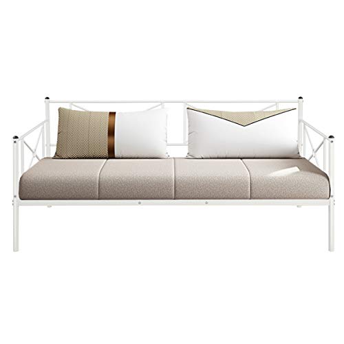 Giantex Black Steel Bed Frame, Metal Daybed Twin Bed Frame Stable Steel Slats