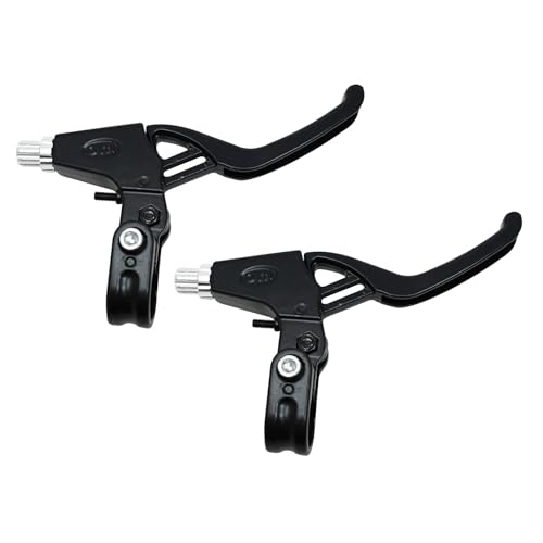 Laxzo ® Bicycle Brake Levers Hand Brakes Universal Cycling Brake Lever Three Finger Handlebar Aluminum Alloy Brake for MTB Bike Road Bicycle Black 1Pair