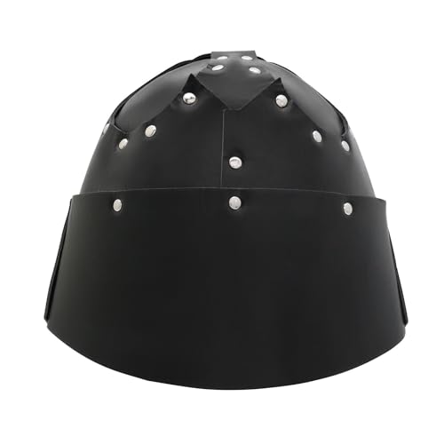 Casque barbute médiéval en cuir léger pour éviter la fatigue en GN