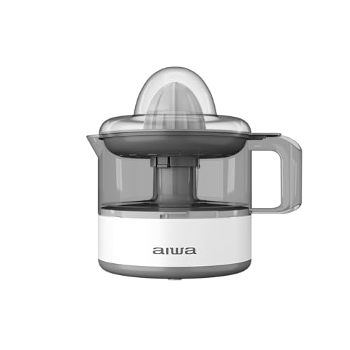 AIWA MIKAN AJC-4000 – Exprimidor eléctrico tradicional 30W, filtro ajustable, plástico libre de BPA, diseño compacto, capacidad 500 ml. Color: Blanco