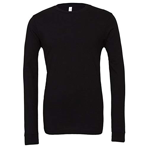 Image of Bella Canvas Unisex Adult Jersey Long-Sleeved T-Shirt, Black, XXL