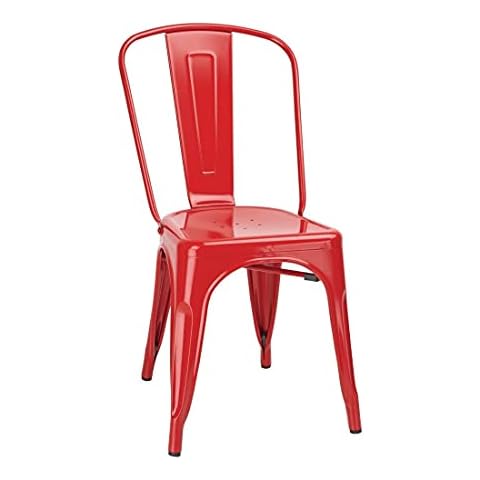 Bolero Red Steel Bistro Side Chair Set Cover