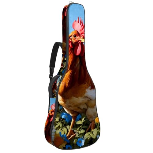 Housse pour guitare acoustique avec motif floral multicolore, le cadeau idéal pour guitariste