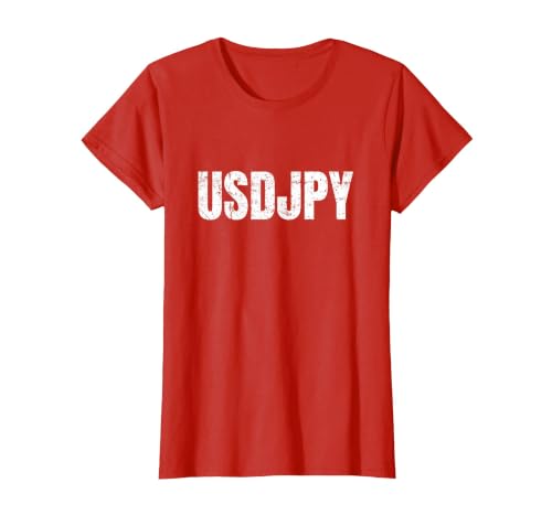 USDJPY Dollar Yen Shirt Currency Pair Forex Tee T-Shirt, Women, Red, XX-Large