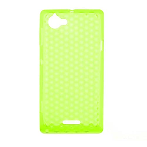 1001coques Coque Silicone Unie Compatible Givré Vert Sony Xperia L