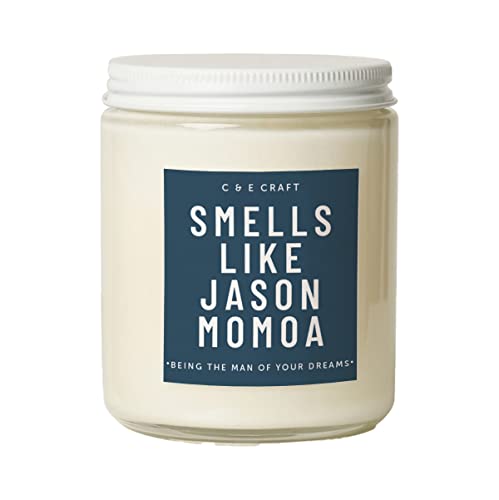 CE Craft - Smells Like Jason Momoa Scented Candle Iced Vanilla Woods Candle Gift for Her Dune Aquaman Gift