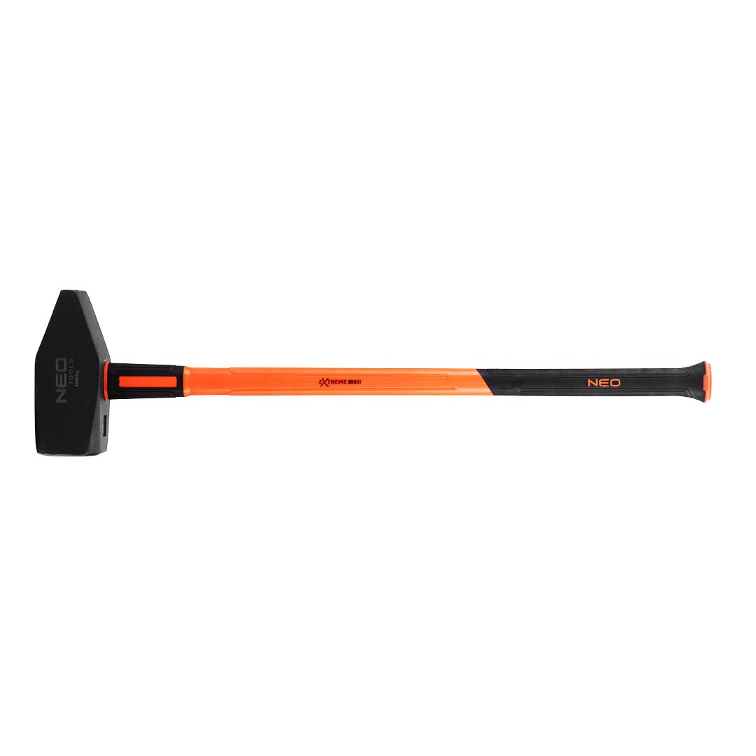 NEO TOOLS Schreinerhammer, Glasfaserstiel, ergonomisch gummierter Griff, geschmiedeter Schaft, geschliffen, induktiv gehärtet, GS- und TÜV Rheinland-Zertifikate, DIN 1193 (10 kg)