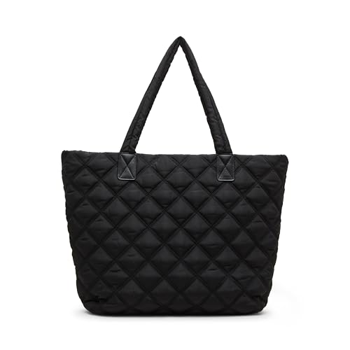 Steve Madden Tonya Quilted Nylon Tote, Black3